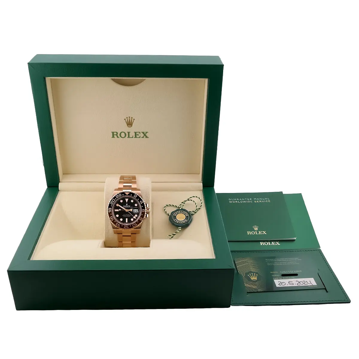 ROLEX | GMT-Master II Everose-Gold Rootbeer | Ref. 126715CHNR – Full Set – Bild 7