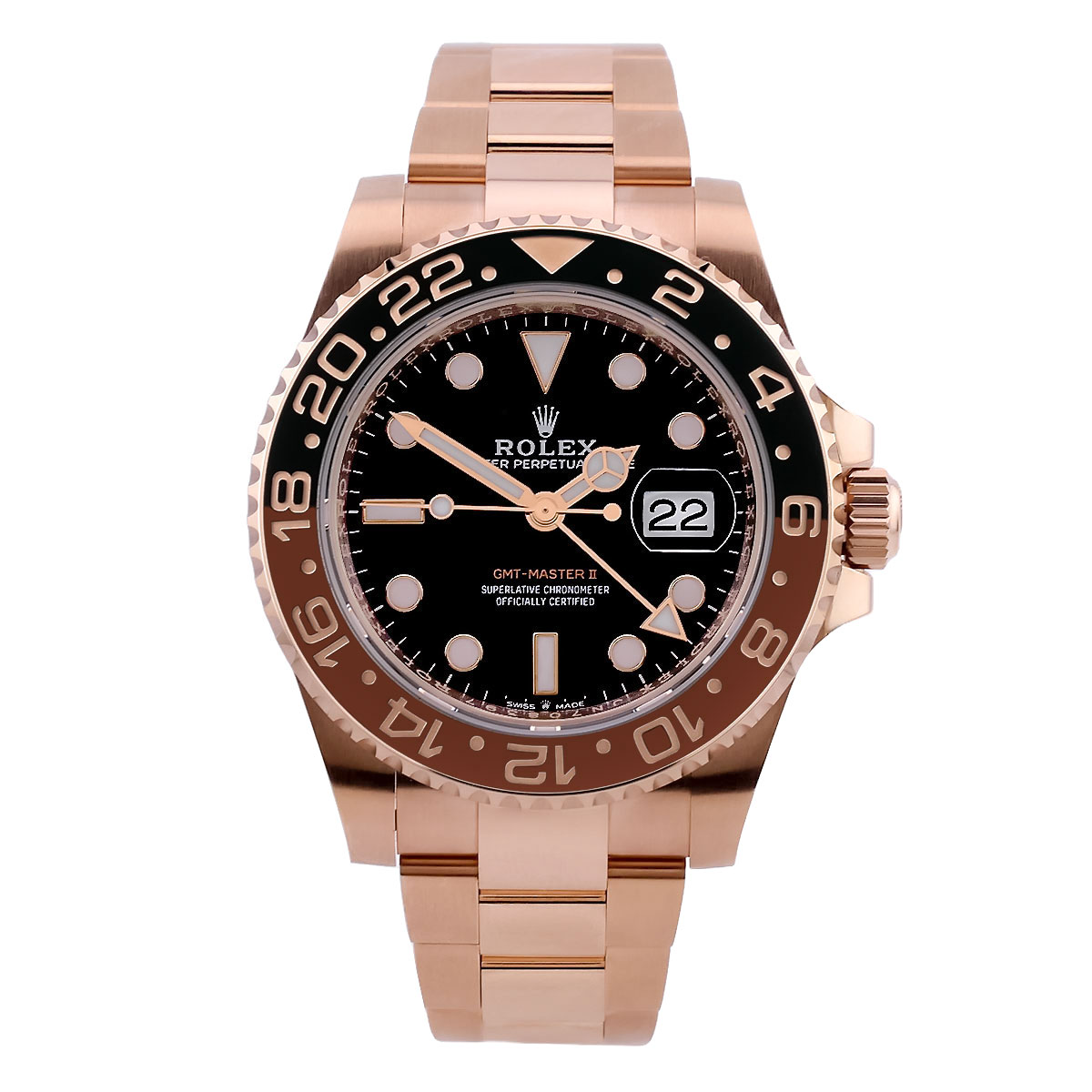 ROLEX | GMT-Master II Everose-Gold Rootbeer | Ref. 126715CHNR - Full Set