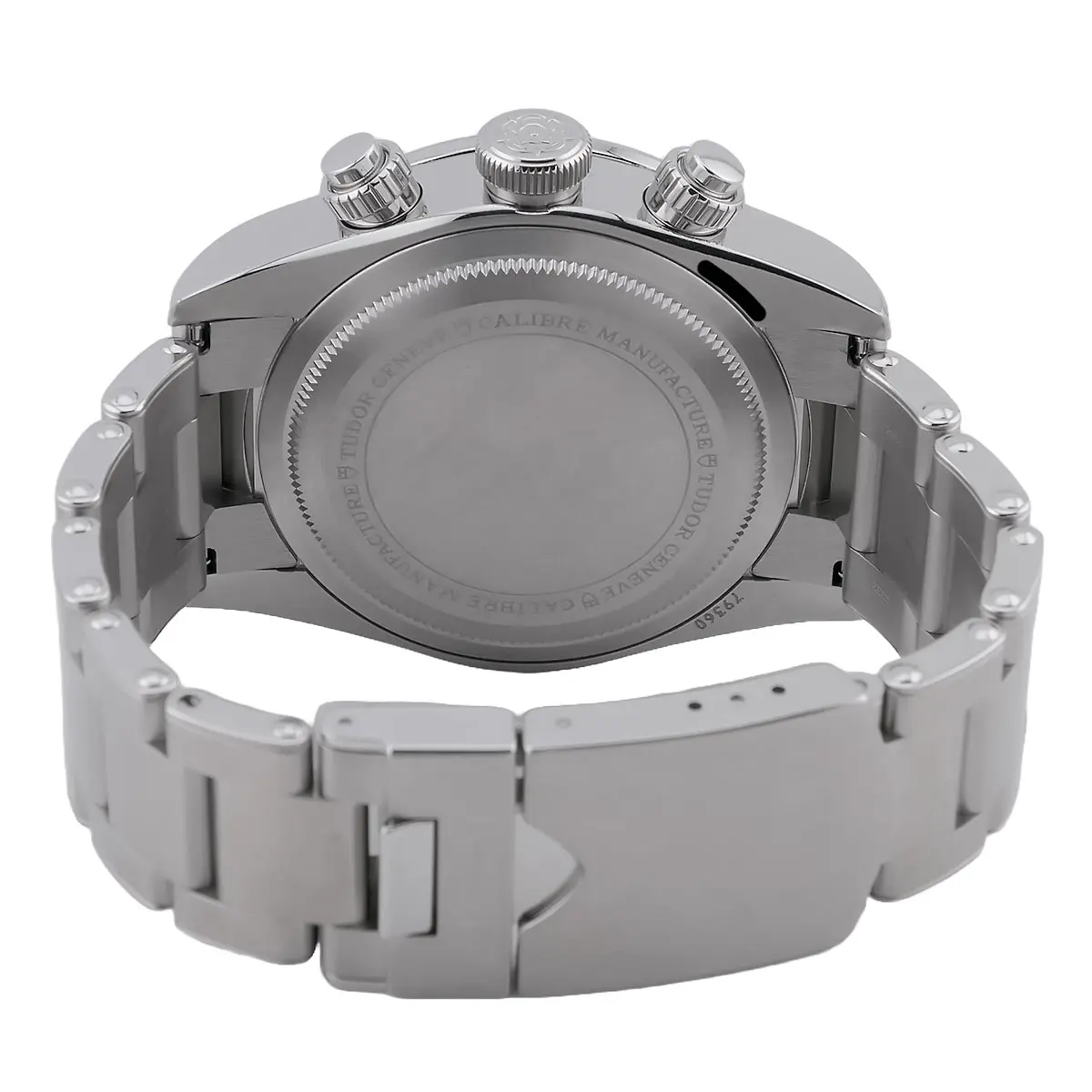 Tudor Black Bay Chronograph Reverse Panda Gehäuseboden Stahl