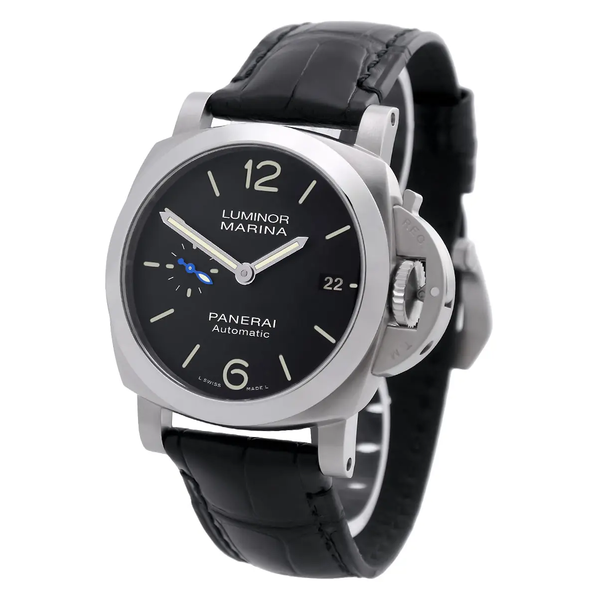 Panerai Luminor Quaranta stainless steel PAM01372 Crown guard bridge