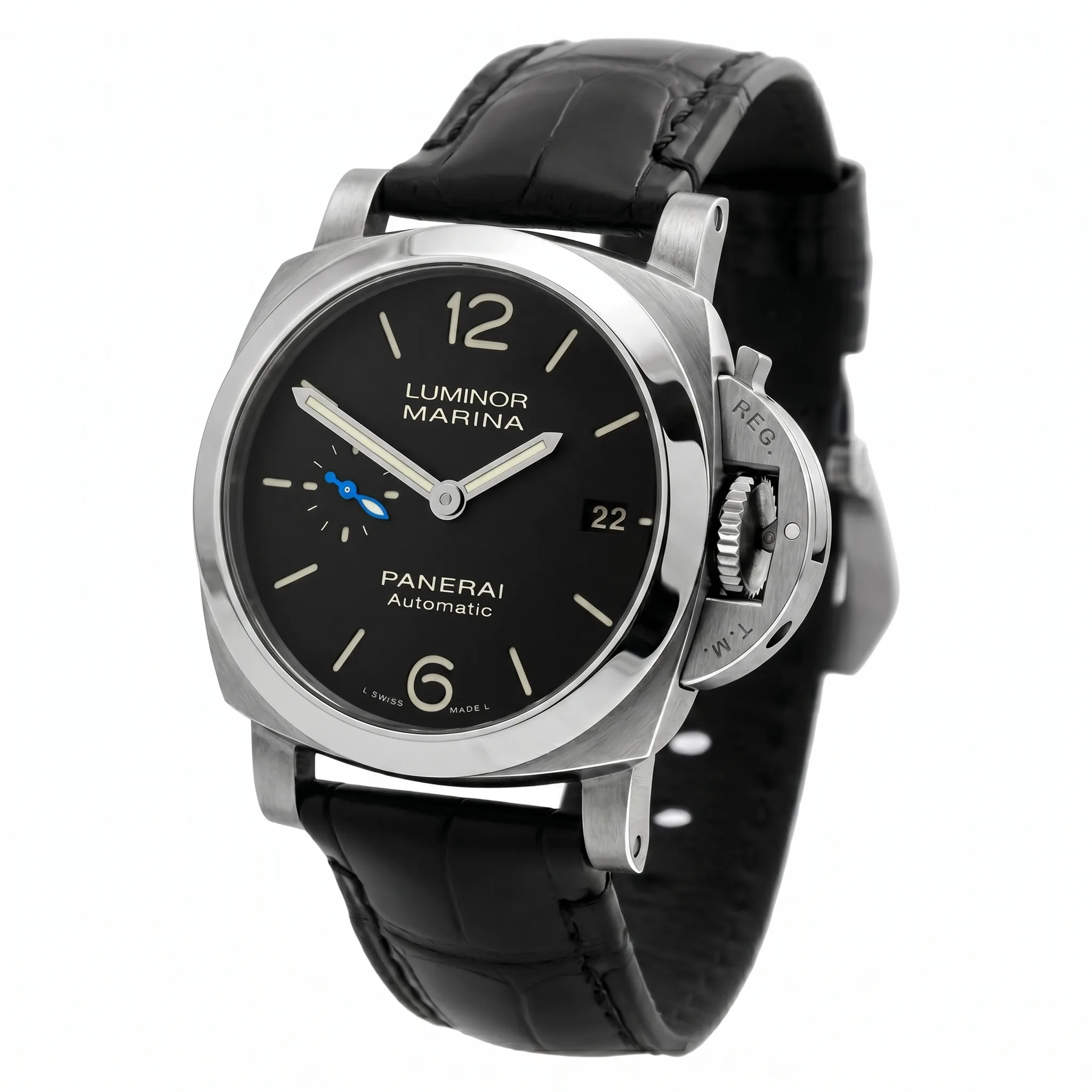 Panerai Luminor Quaranta PAM01372 gebläuter Sekundenzeiger Rechts