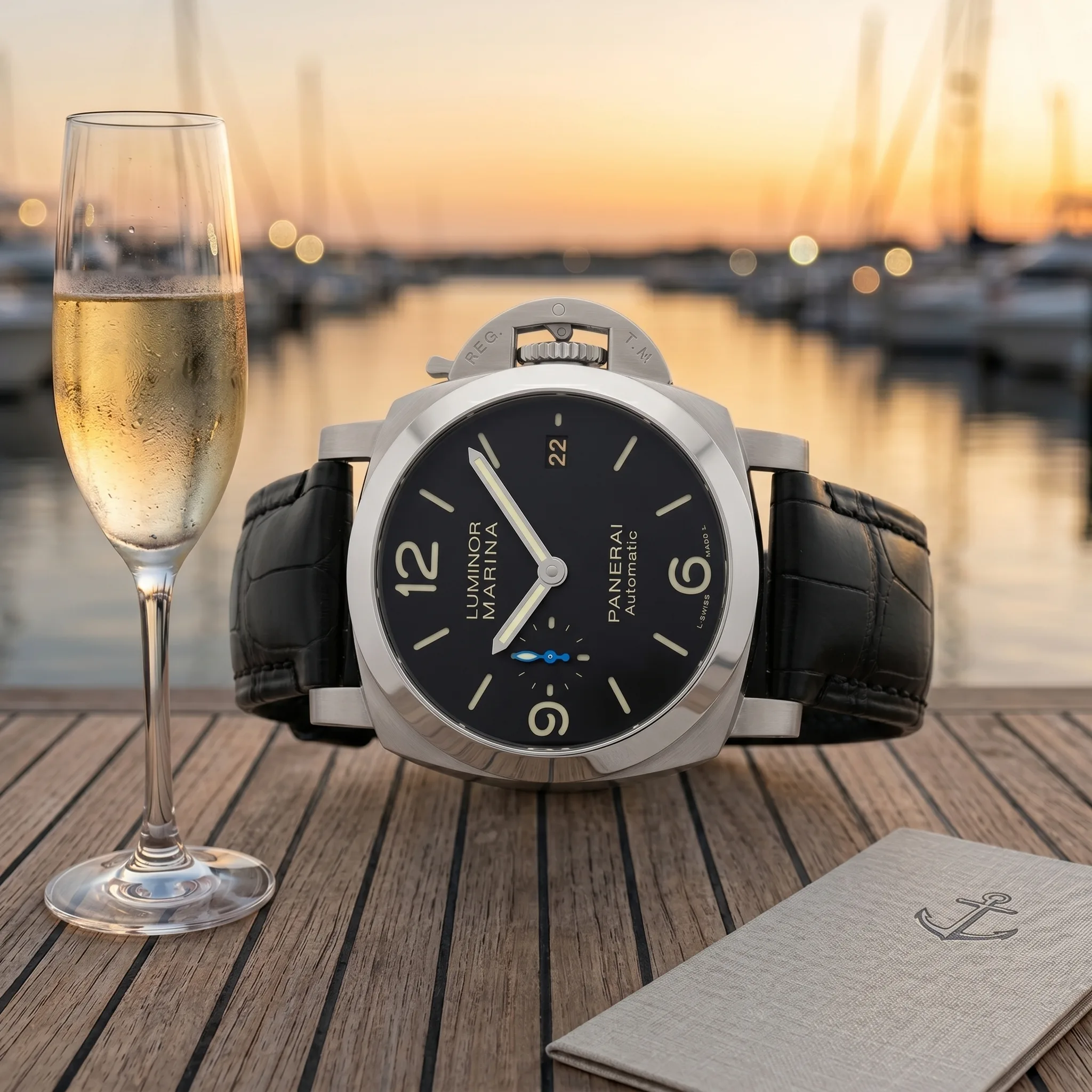 Panerai Luminor Quaranta PAM01372 gebläuter Sekundenzeiger Stillleben