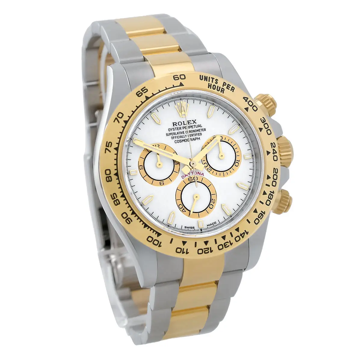 Rolex Oyster Perpetual Cosmograph Daytona Stahl/Gold 126503 Ungetragen Gehäuseprofil links