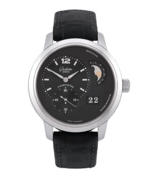 Glashütte Original PanoMaticLunar XL 42 mit dunkelgrauem Zifferblatt Referenz 90‑02‑36‑12‑05 (9002361205) im Full Set