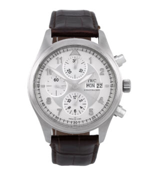 Fliegerchronograph Pilots Chronograph Spitfire in Edelstahl mit silbernem Zifferblatt Referenz 371702