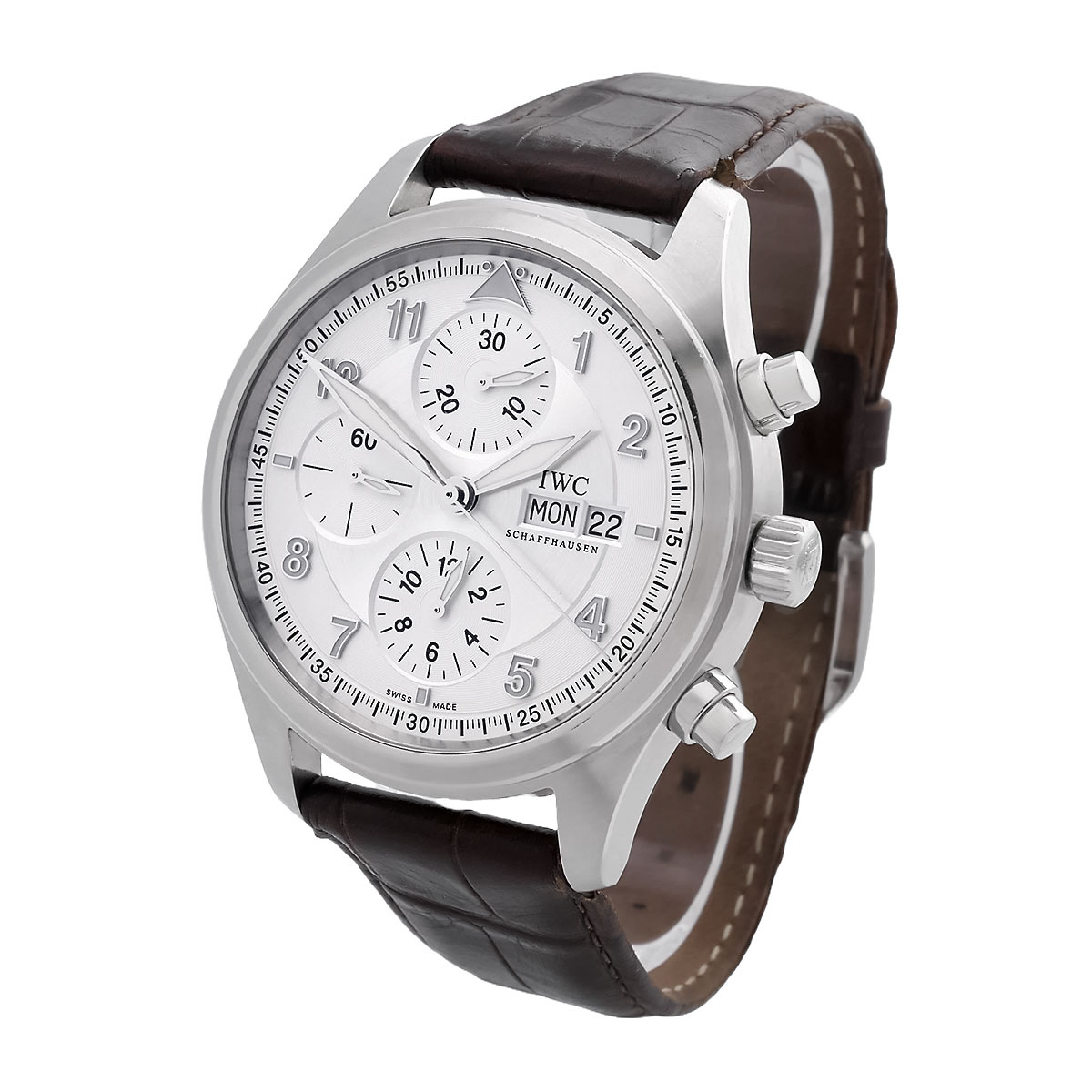 iwc-fliegeruhr-pilots-watch-spitfire-chronograph-edelstahl-iw371702-silbernes-zifferblatt-03-2231-2 Fliegerchronograph Pilots Chronograph Spitfire in Edelstahl mit silbernem Zifferblatt Referenz 371702