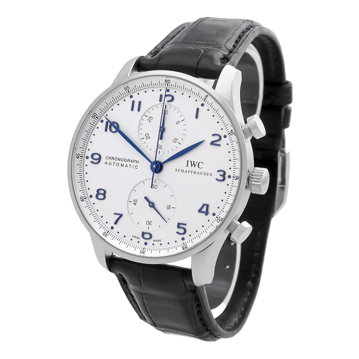 iwc-portugieser-chronograph-automatik-stahl-iw371417-weisses-zifferblatt-03-2229-2 IWC Portugieser Chronograph Automatik Edelstahl mit weißem Zifferblatt Referenz IW371417