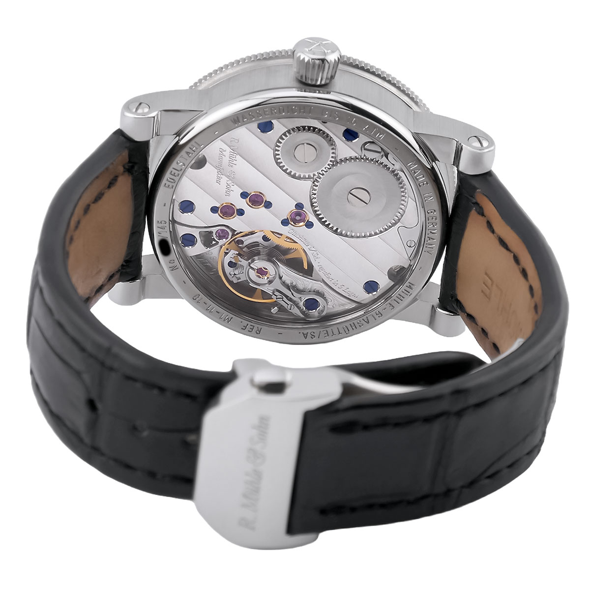 muehle-glashuette-robert-muehle-auf-ab-m1-11-15-100-lb-weisses-zifferblatt-03-2230-6 Mühle Glashütte Robert Mühle Auf/Ab Edelstahl mit weißem Zifferblatt, Referenz M1-11-15-100-LB, Full Set, Limitiert