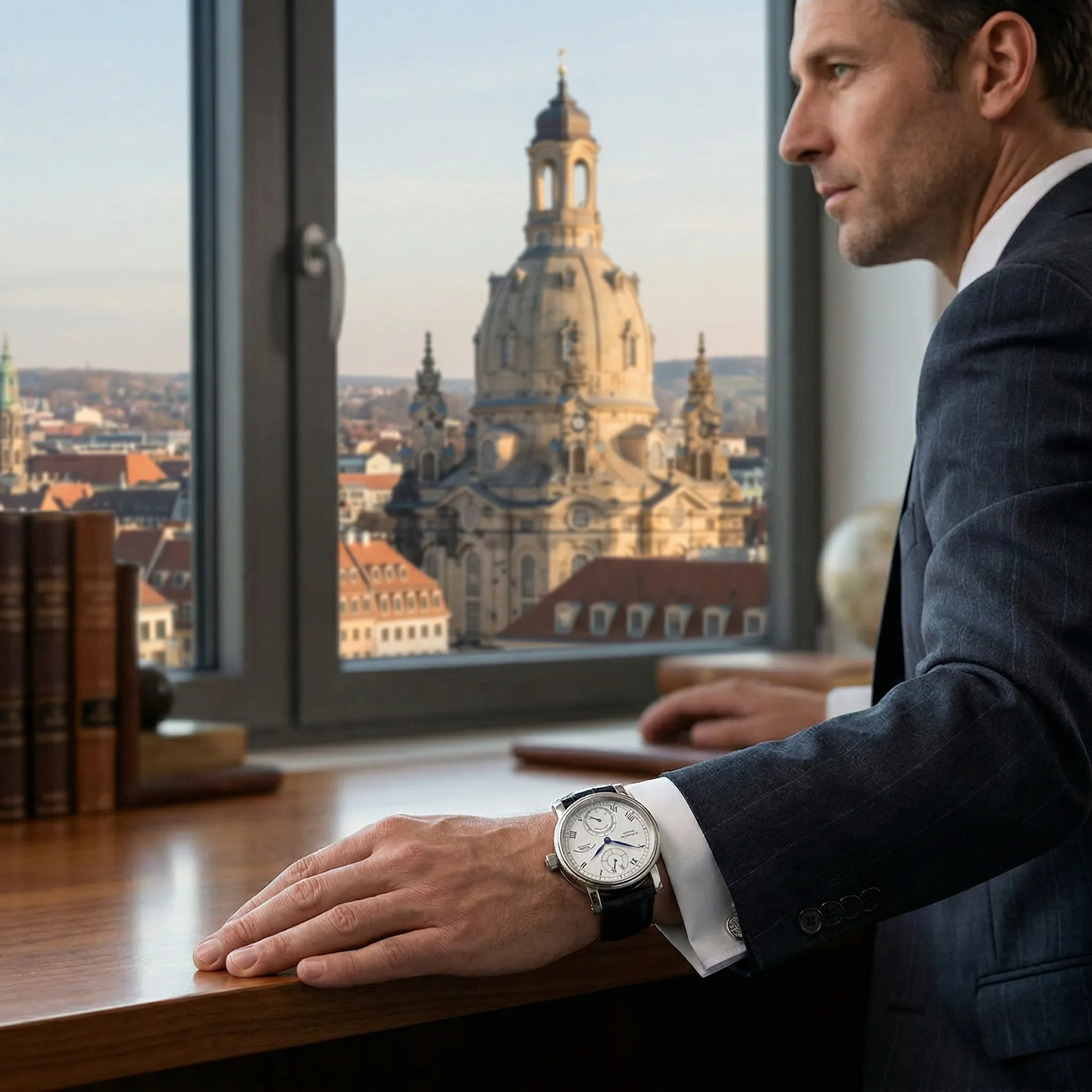 Mühle Glashütte Robert Mühle Up/Down Stainless Steel M1-11-15-100-LB Worn Wristshot