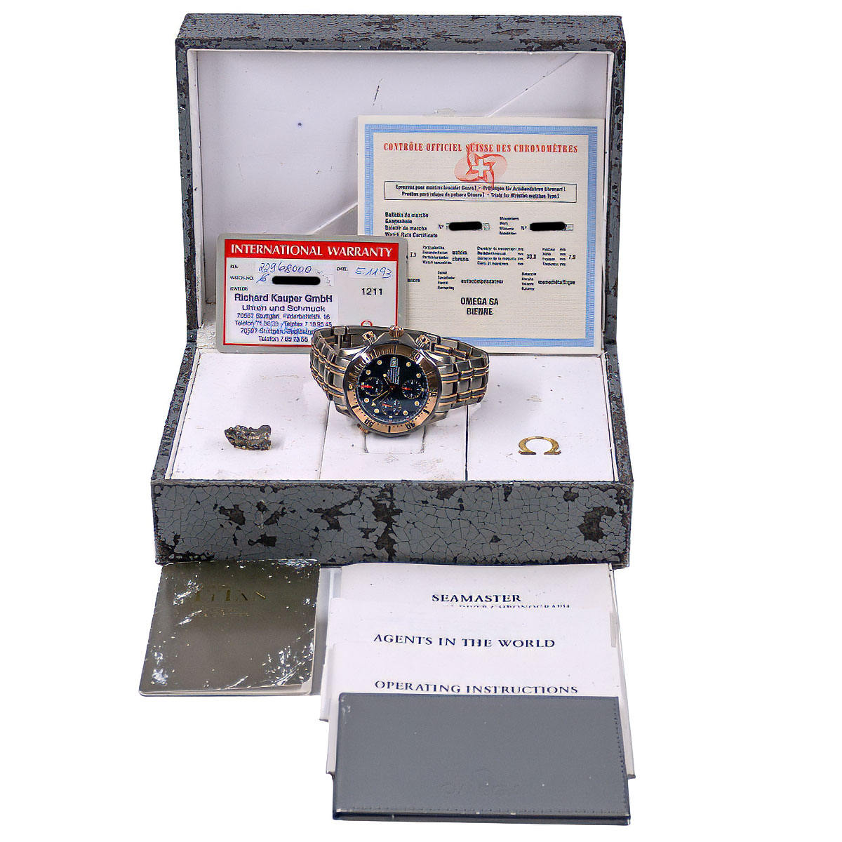 omega-seamaster-300-m-chronograph-diver-titan-tantal-rosegold-22968000-03-2225-8 Omega Seamaster Diver 300m Chrononograph Titan Tantal Rosegold mit blauem Zifferblatt 22968000 (2296.80.00)