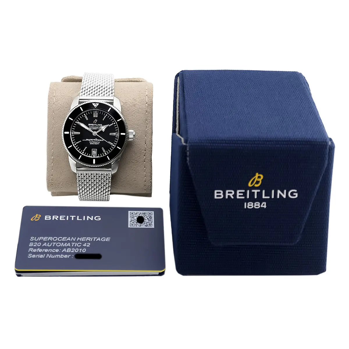 Breitling Superocean Heritage B20 42 Edelstahl Schwarz AB2010121B1A1 Full Set Box und Papiere
