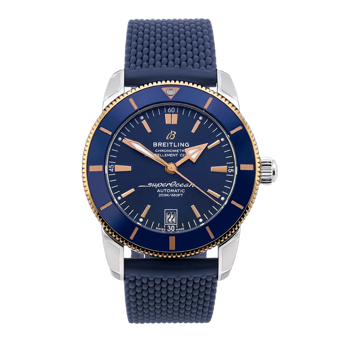 Breitling | Superocean Heritage B20 Automatic 42 steel/red gold blue dial | Ref. UB2010161C1S1 - Full Set - NOS