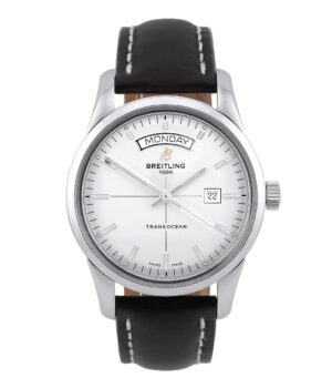 Breitling Transocean Day & Date mit weissem Zifferblatt Referenz A4531012/G751