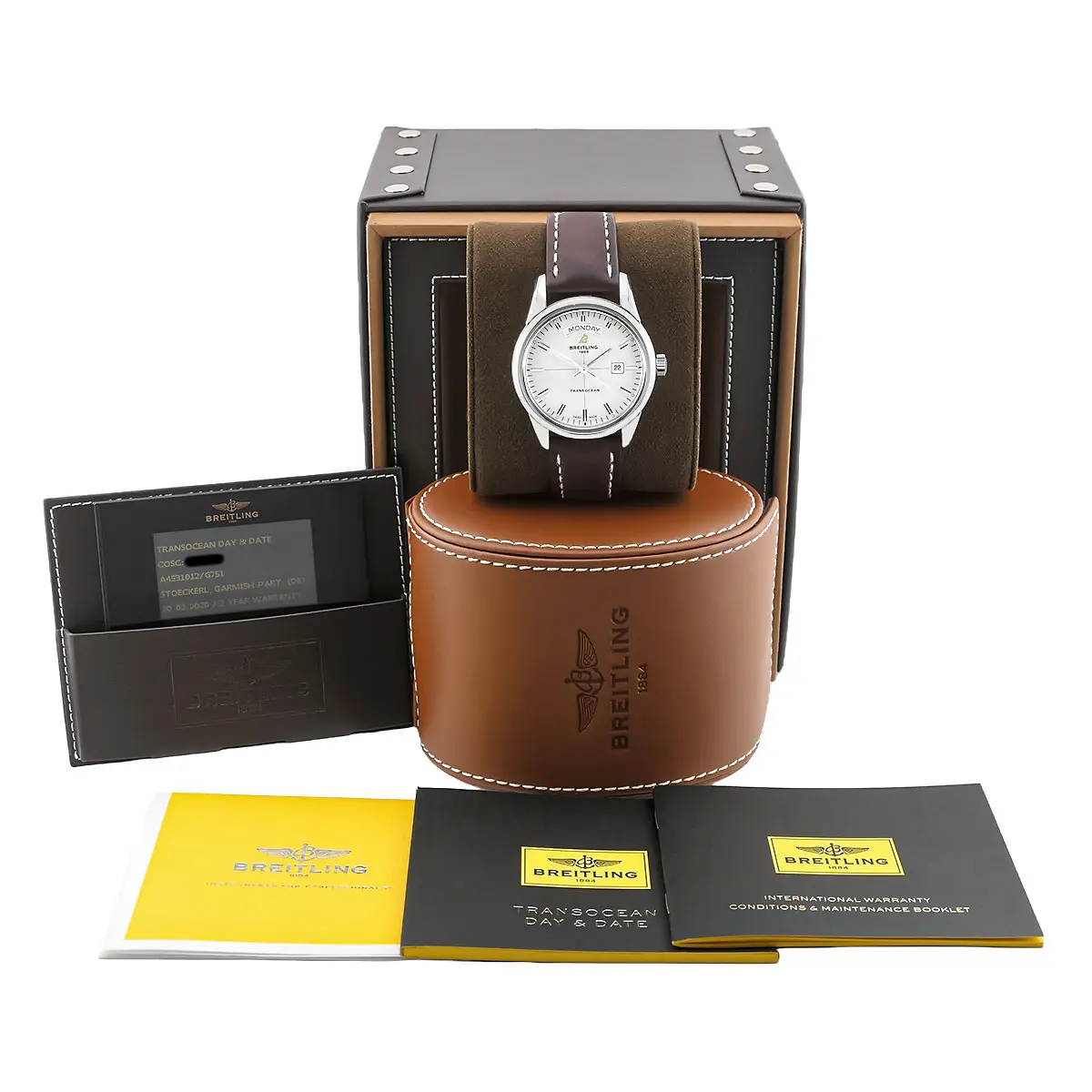 Breitling Transocean Day & Date A4531012/G751 Full Set inklusive Box und Papieren
