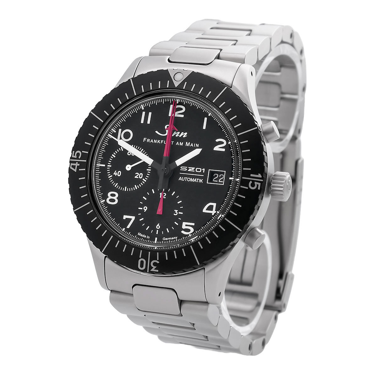 Sinn Modell 156.1 Der Historische Fliegerchronograph Mit Sinn-Chronographen-Uhrwerk SZ01 Referenz 156.030 M mit schwarzem Zifferblatt