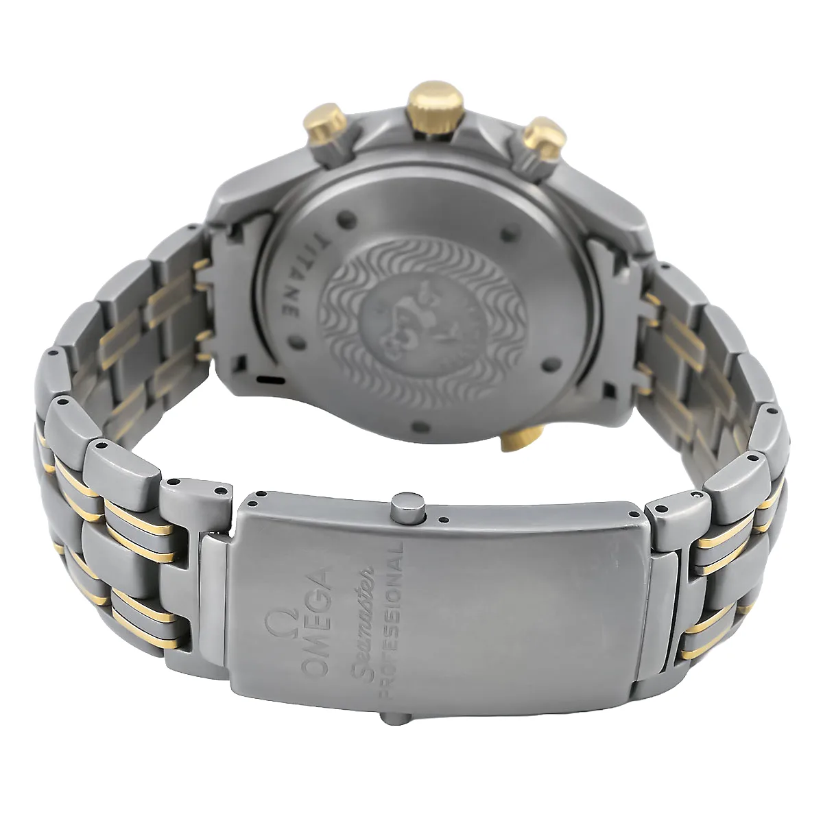 Omega Seamaster Diver 300m Chronograph Titan Gelbgold 22978000 Service 2023 Schließe