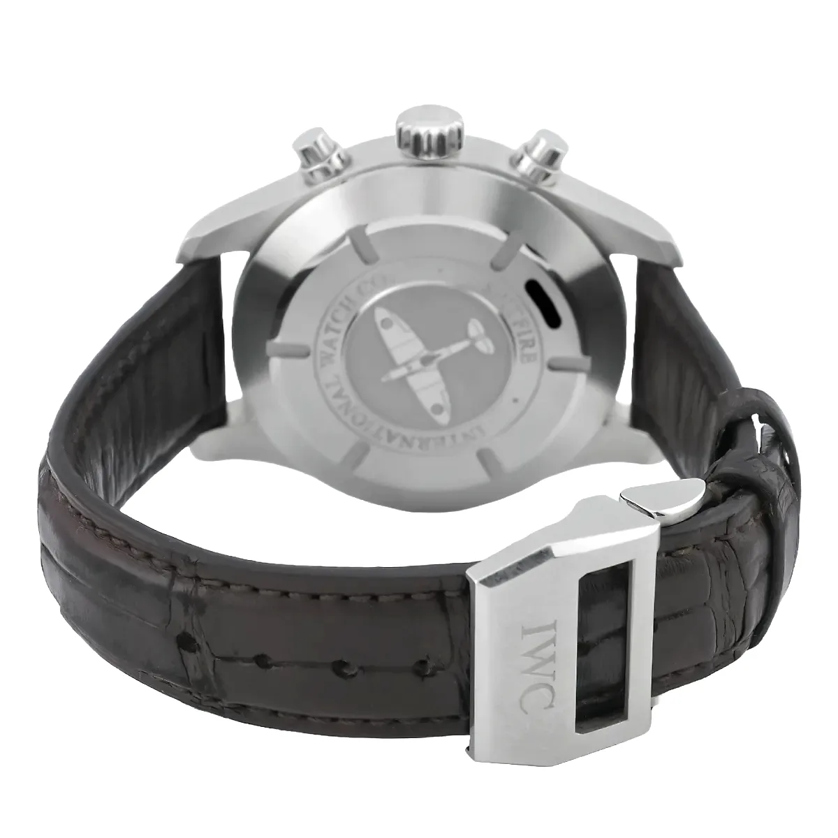 IWC Spitfire Chronograph Flyback Edelstahl Ardoise IW387802 sehr guter Zustand Faltschließe