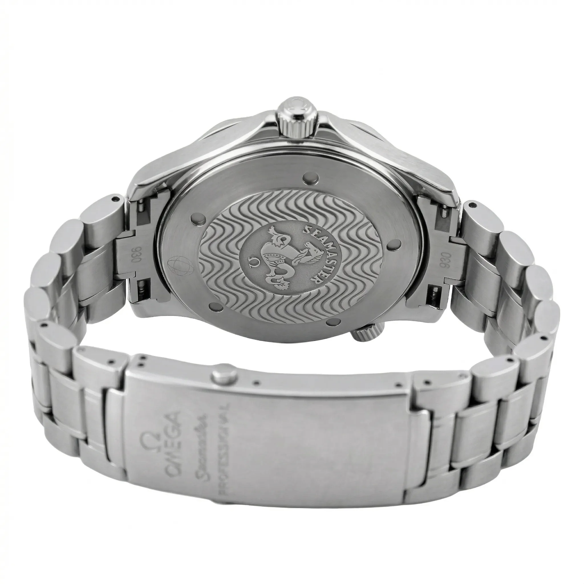 Omega Seamaster 300M Edelstahl 2254.50.00 Sehr gut Massiver Boden mit Seepferdchen