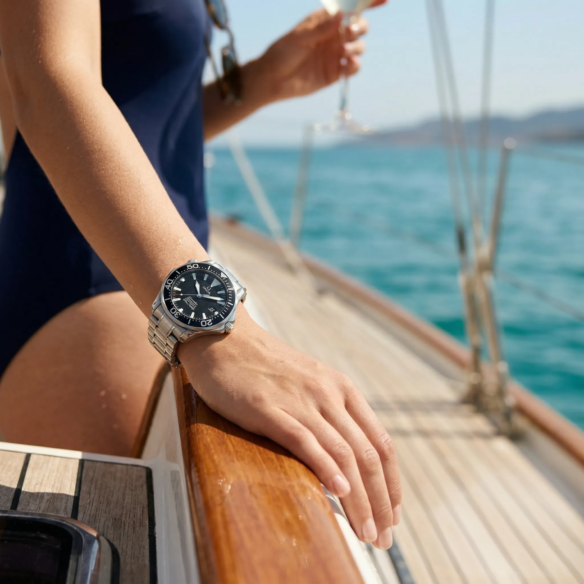 Omega Seamaster 300M Edelstahl 2254.50.00 Sehr gut Wristshot