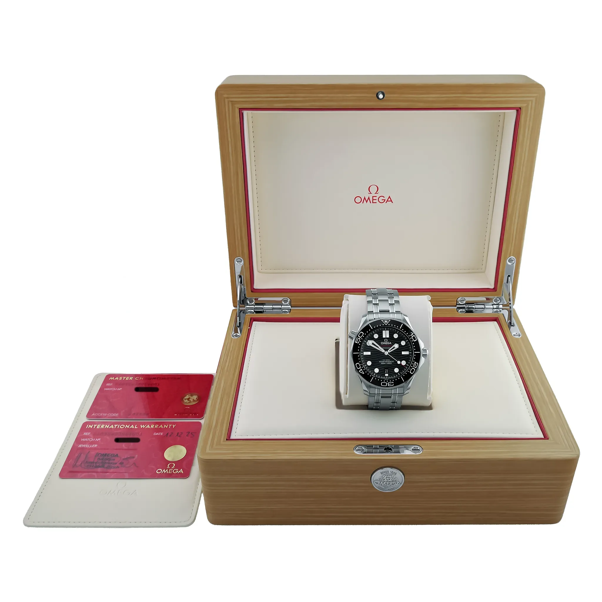 Omega Seamaster Diver 300M Edelstahl 210.30.42.20.01.001 Full Set Box und Papiere