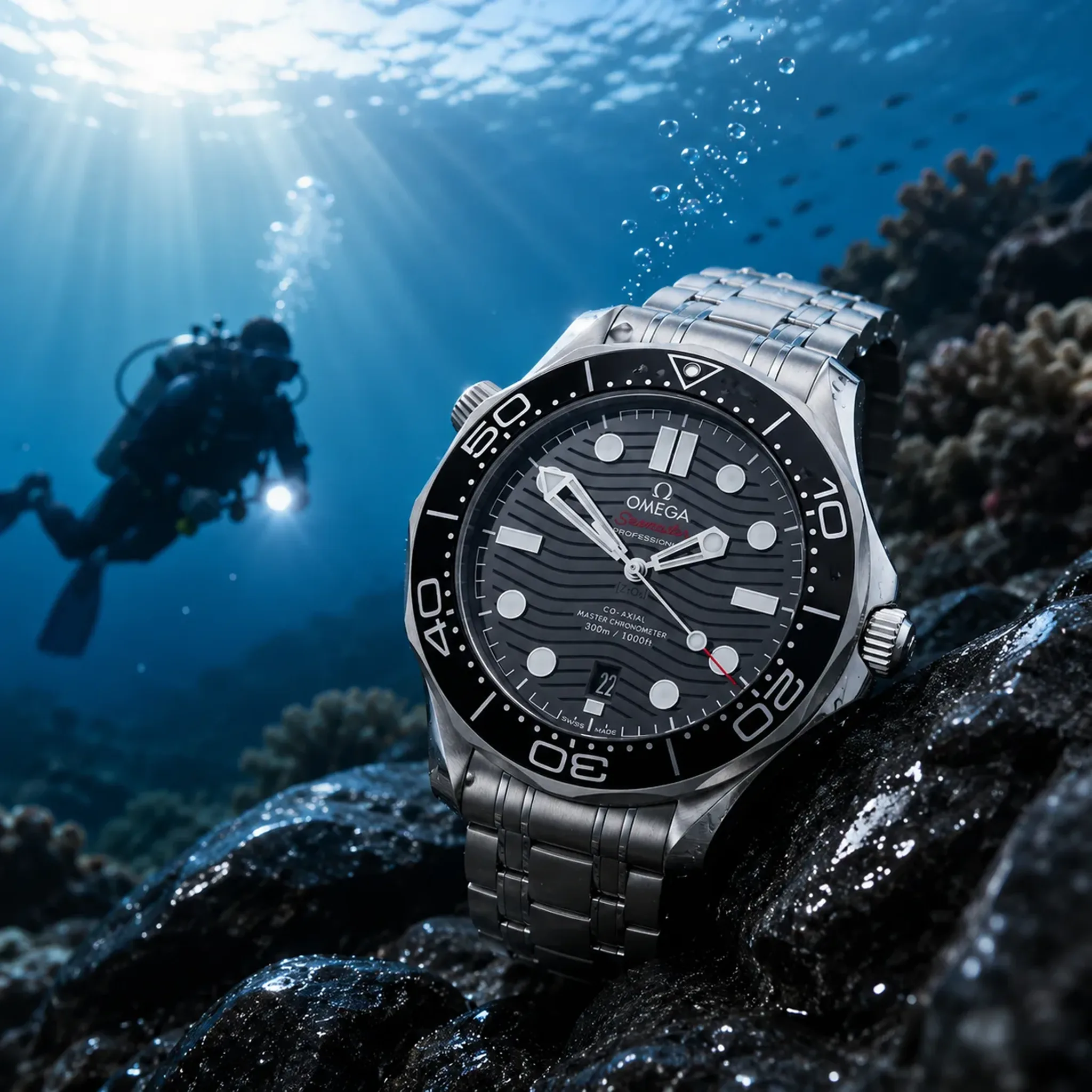 Omega Seamaster Diver 300M Edelstahl 210.30.42.20.01.001 Stillleben
