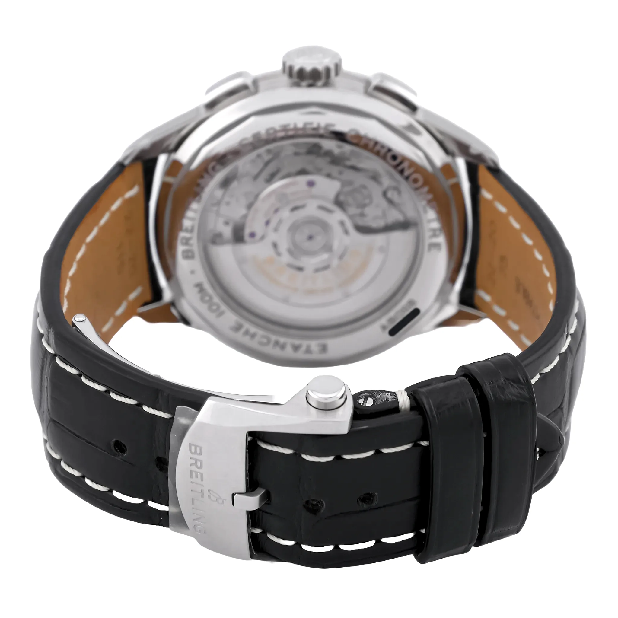 Breitling Premier B01 Chronograph 42 Alligatorlederband AB0118371B1P2 Faltschließe im Detail