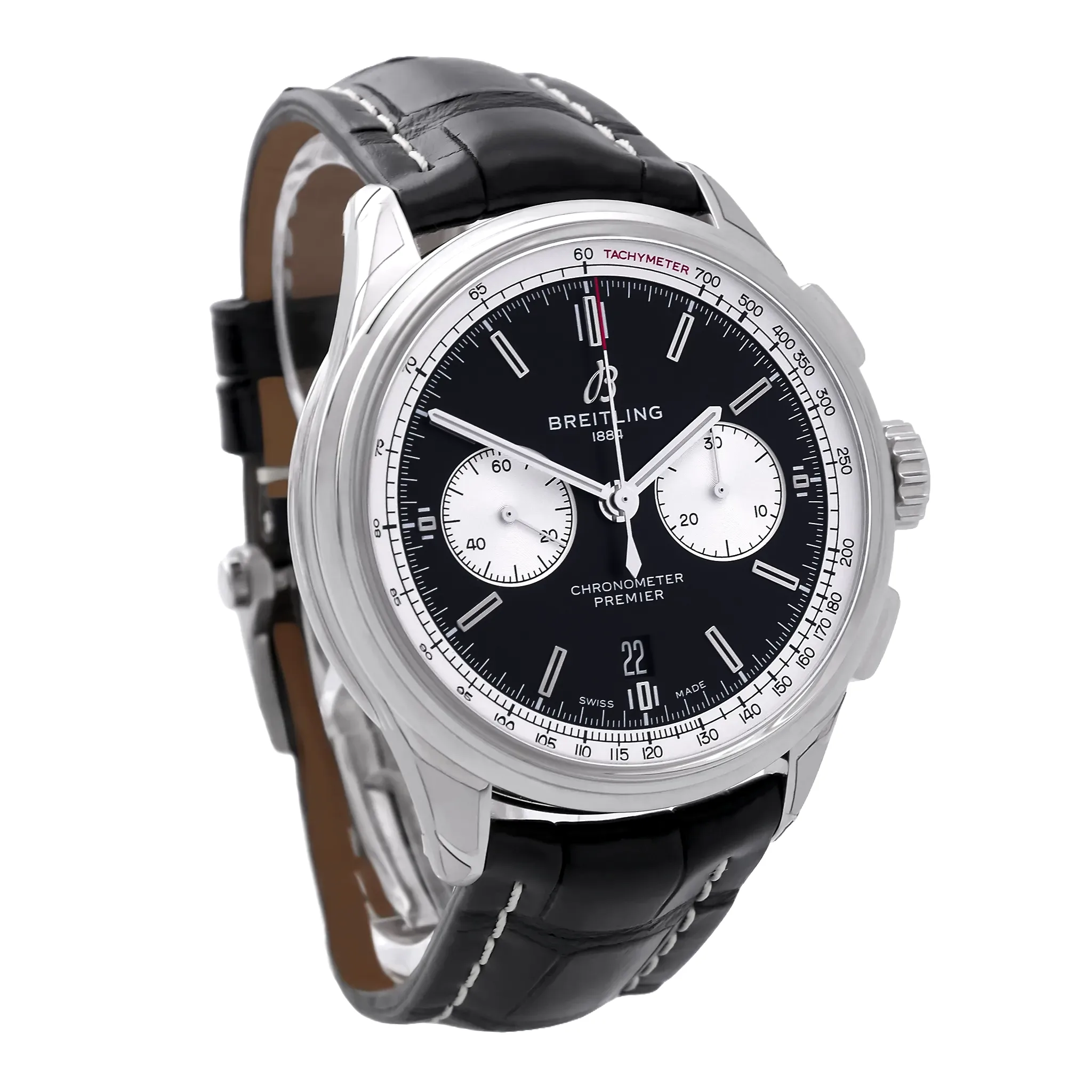 Breitling Premier B01 Chronograph 42 Edelstahl AB0118371B1P2 neuwertig Seitenansicht links