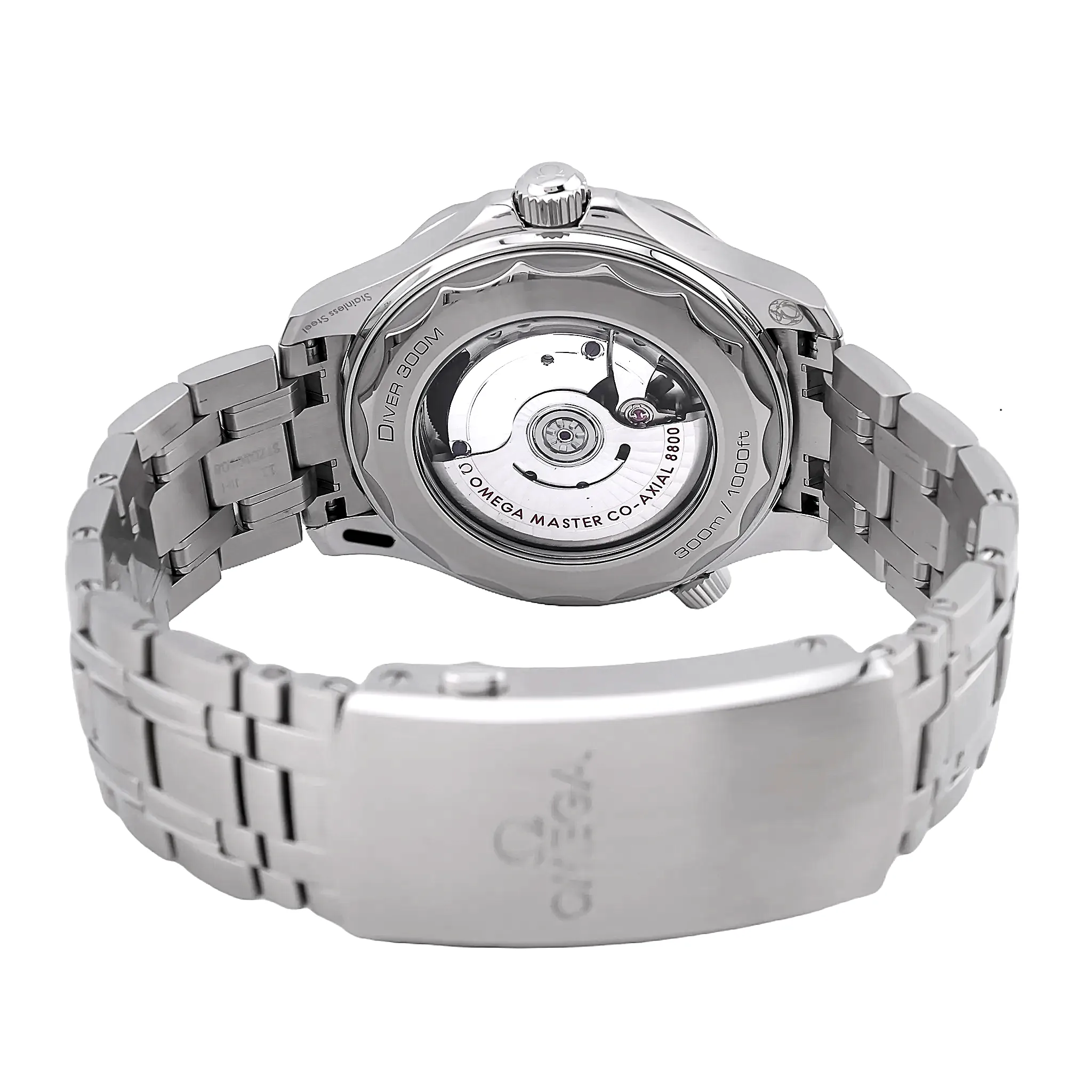 OMEGA Seamaster Diver 300M verglaster Gehäuseboden 210.30.42.20.06.001 sehr guter Zustand Bodenansicht