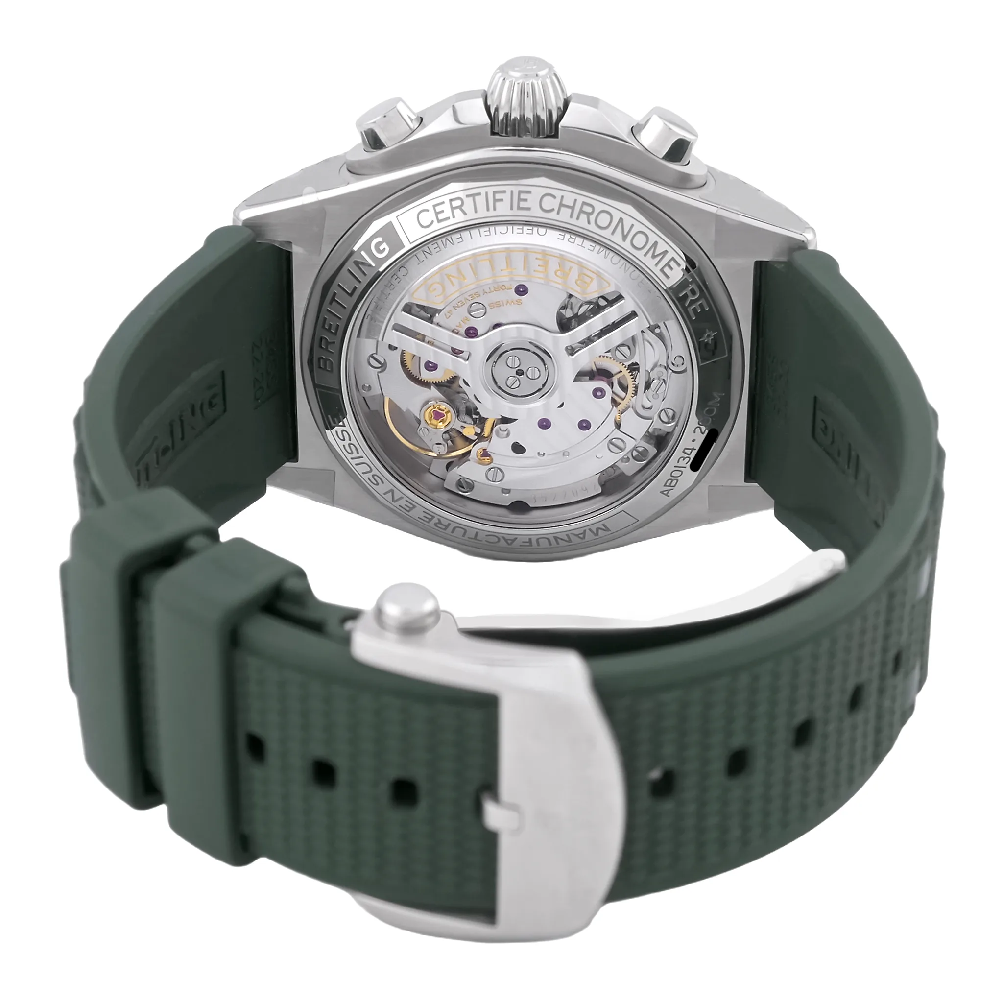 Breitling Chronomat B01 42 Grün AB0134101L2S1, Gehäuseboden