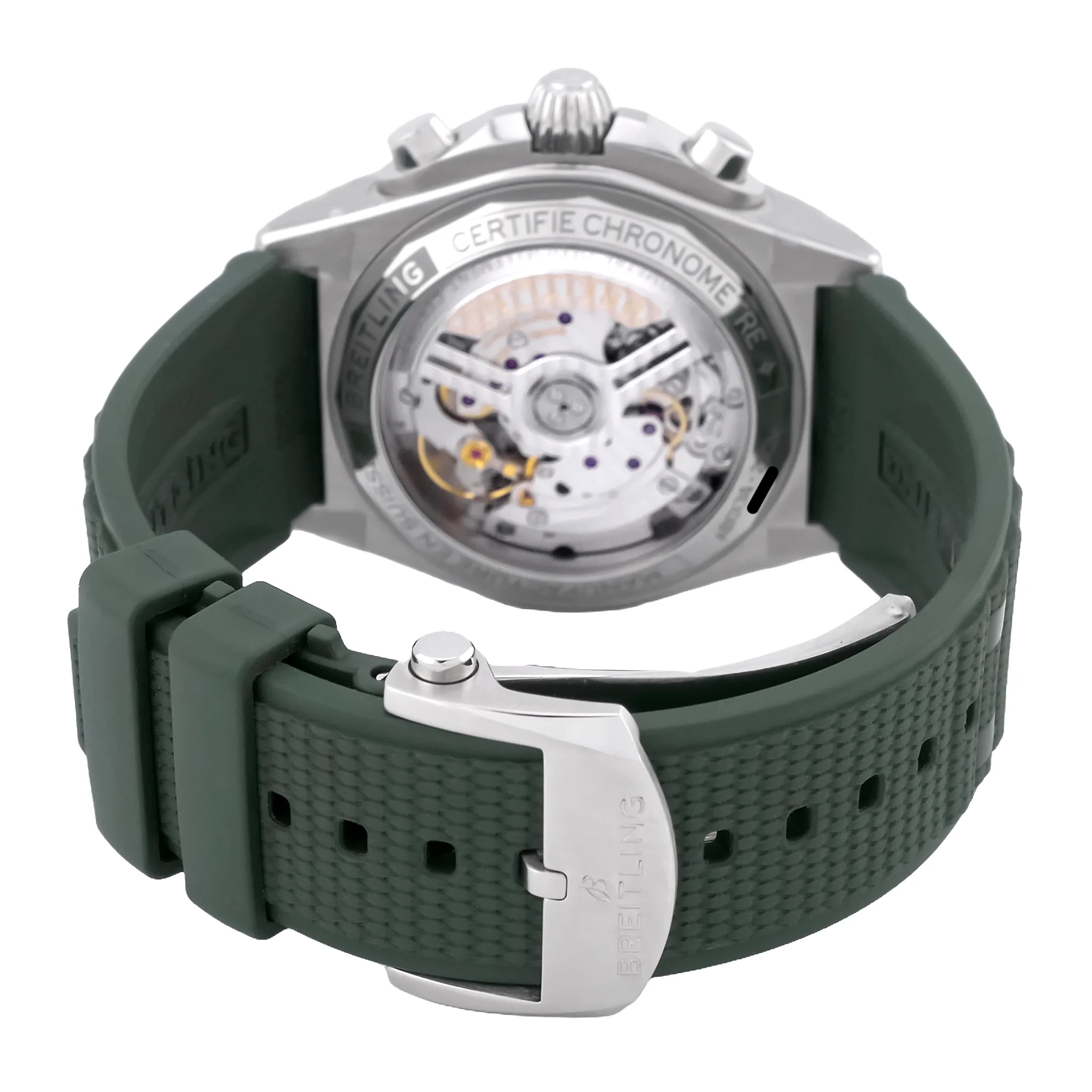 Breitling Chronomat B01 42 Grün AB0134101L2S1, Faltschließe im Detail