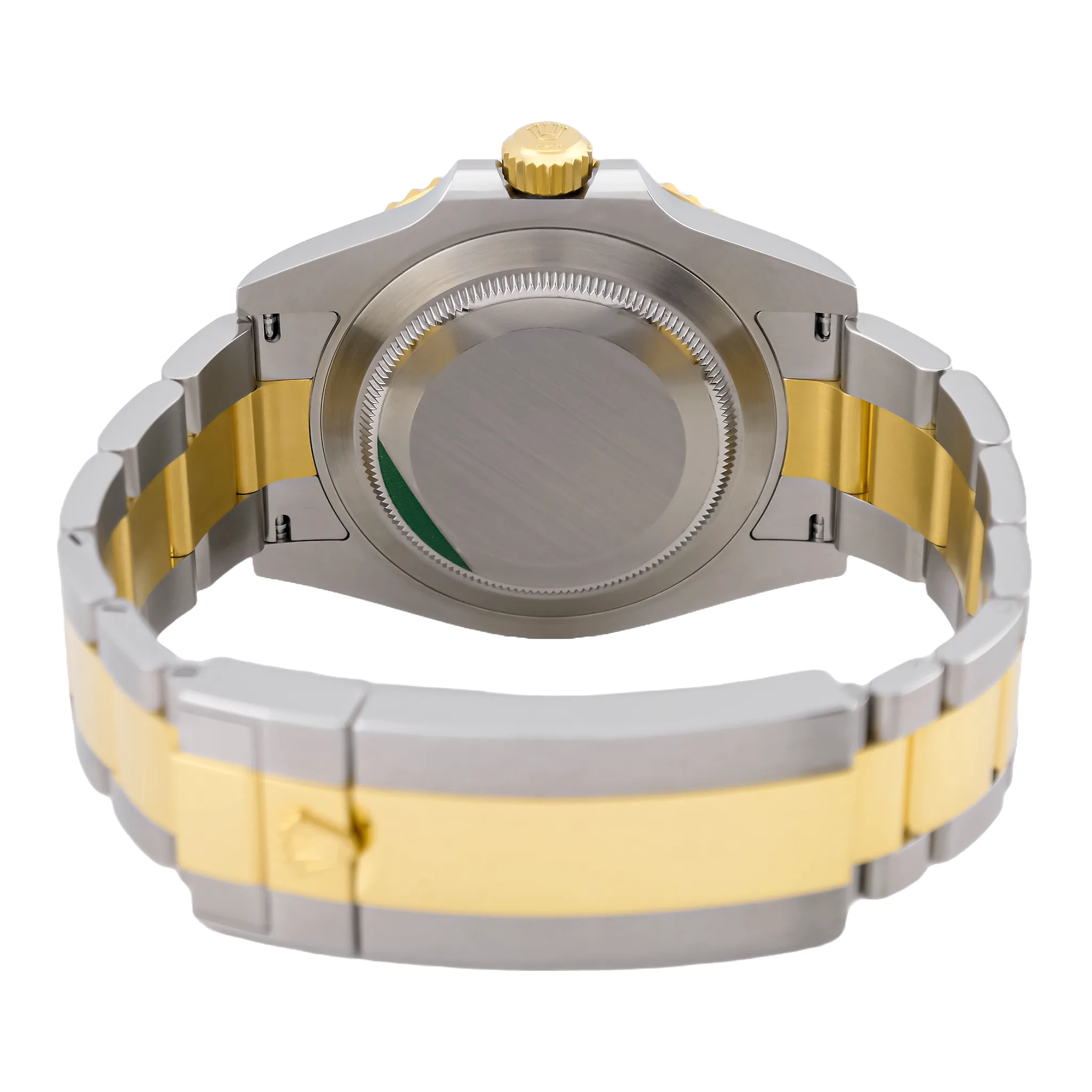 Rolex Submariner Date 126613LB, Ansicht des massiven, verschraubten Gehäusebodens