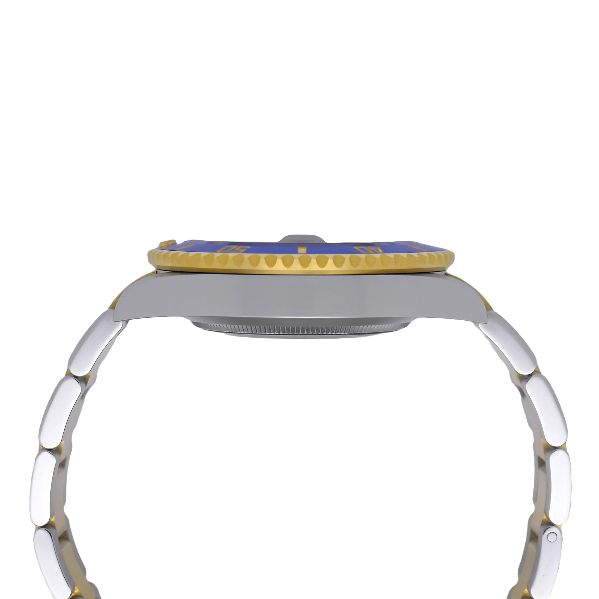 Rolex Submariner Date 126613LB, Flankenansicht des Oyster-Gehäuses aus Oystersteel und Gelbgold