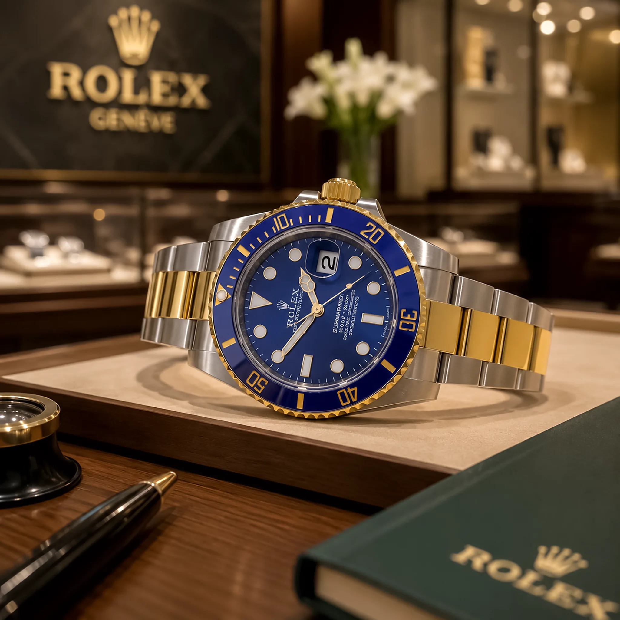 Rolex Submariner Date 126613LB, Stillleben