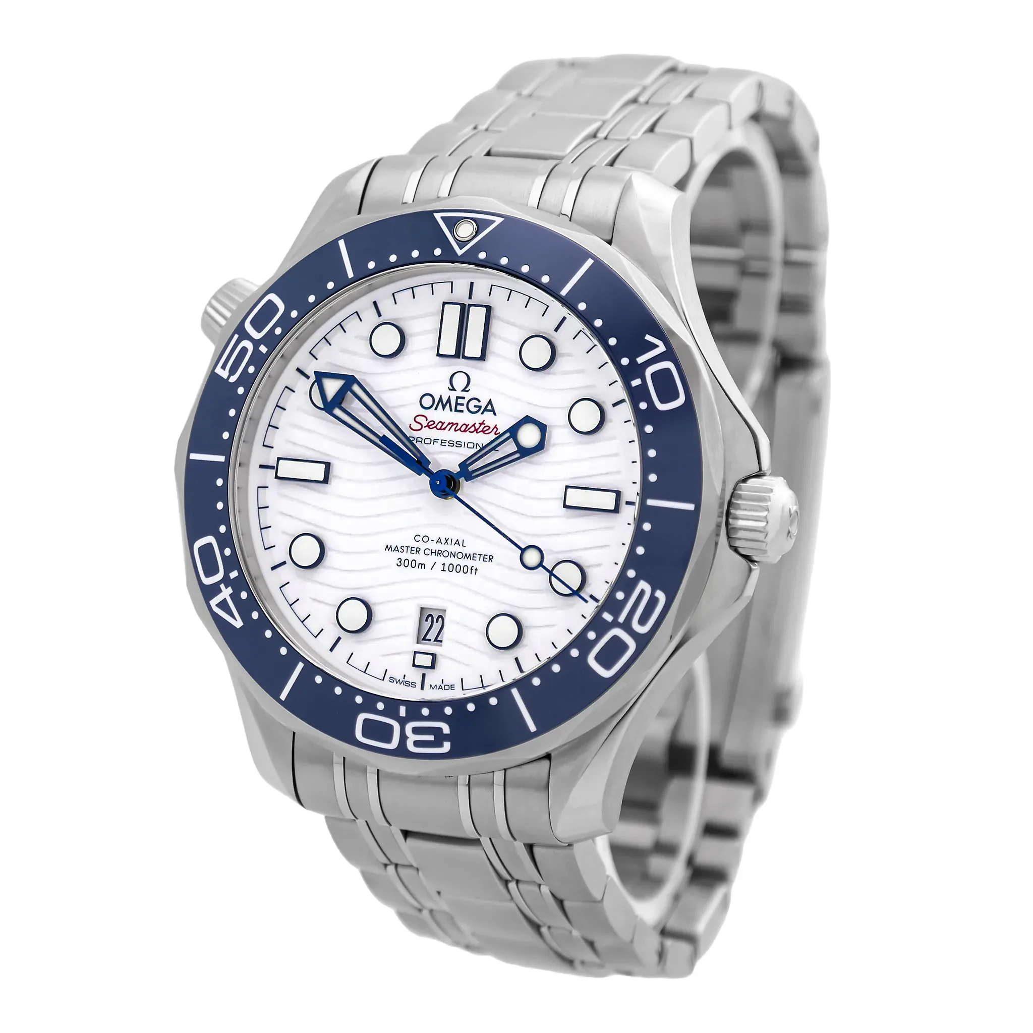 Omega Seamaster Diver 300M Tokyo 2020, Edelstahl, Referenz 522.30.42.20.04.001, Zustand sehr gut, Seitenansicht rechts