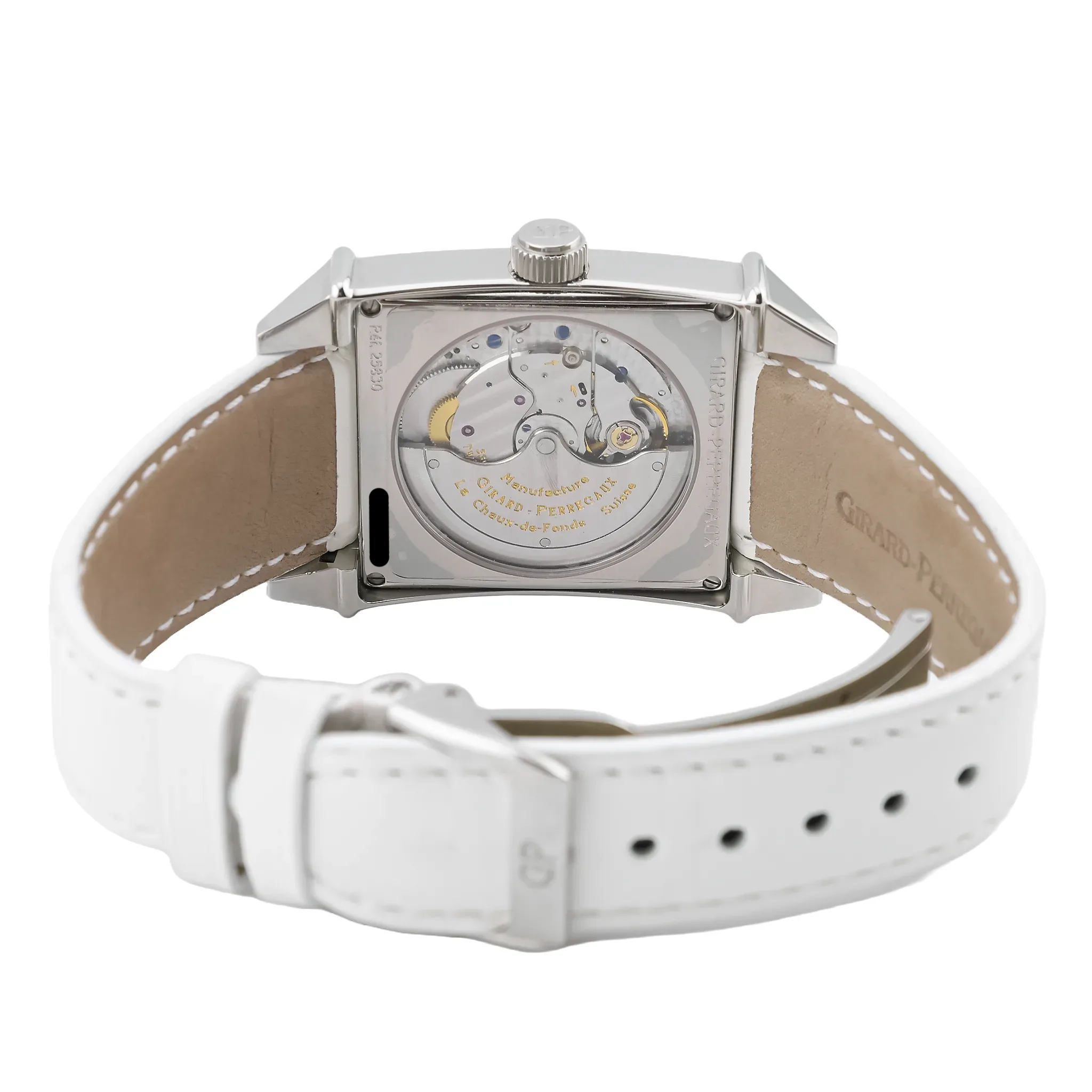 Saphirglas-Sichtboden mit Automatikwerk der Girard-Perregaux Vintage 1945 Ref. 25830